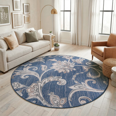 Tapis bleu marine Majoros