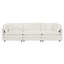 Canapé modulaire surdimensionné en L avec repose-pieds réversible en chenille blanche Free Combination Comfy Upholstery
