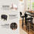 Bar Table Set For 2 With 4 Storage Shelves, 47" Industrial Breakfast Table And 2 Upholstered  Counter Stools W/ Backrest And Footrest, 3-Piece Dining Set For 2, Space Saving Bar Height Table And Chairs For Kitchen,Dining Room, Living Room, Studio, Pub-359164904-359164905