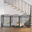 Lariat Panel Metal Exercise Pen With Door (Set of 8)