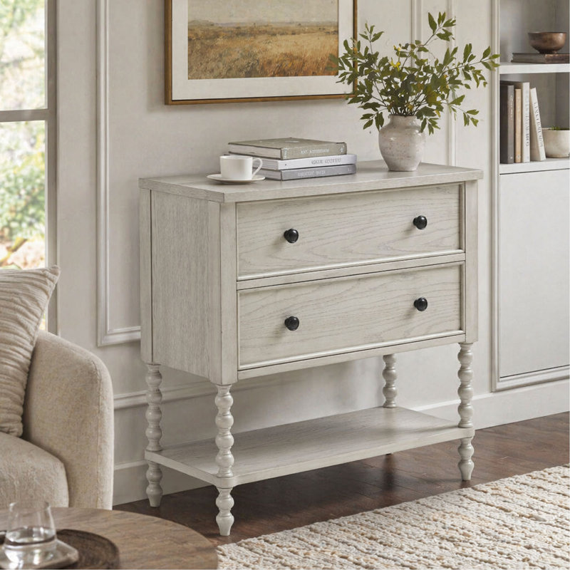 Commode décorative 2 tiroirs, armoire de rangement décorative pour chambre de bureau à domicile