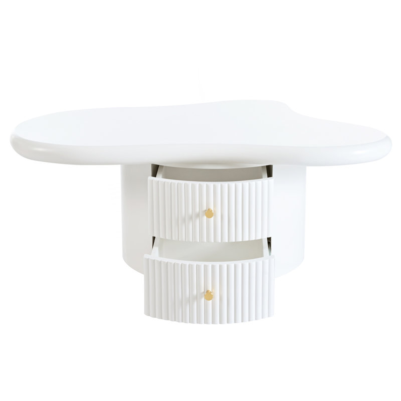 Ensemble de 3 tables basses Cloud, 2 tiroirs de forme irrégulière