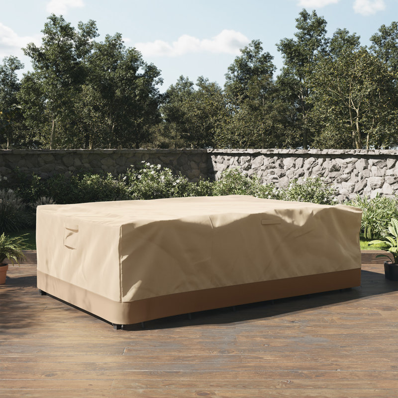  Pure Garden Outdoor Table Cover with UV 50+ and Waterproof Backing - Patio Furniture Covers
