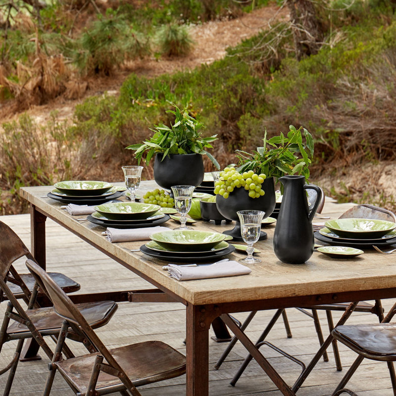 Riviera Stoneware Dinner Plate, Vert Frais