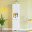 Armoire de salle de bain, armoire de rangement avec 2 portes et 1 tiroir, armoire de rangement étroite avec tablettes réglables