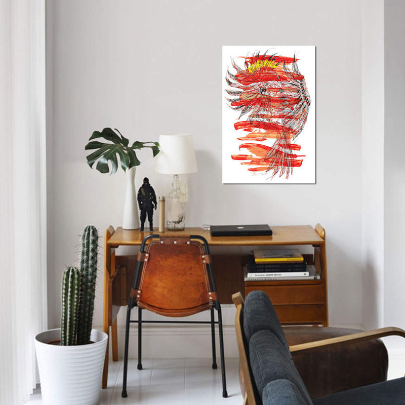 Impression sur toile tendue aves, H 40 po x l 26 po x P 1,5 po, Toile tendue, Pas de tapis
