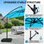 Parasol en porte-à-faux octogonal 10 'avec base lestée-108840704