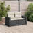  Garden Sofa Black, Cream White