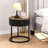 Round End Table Side Table with Drawer-1530203208-1530203211