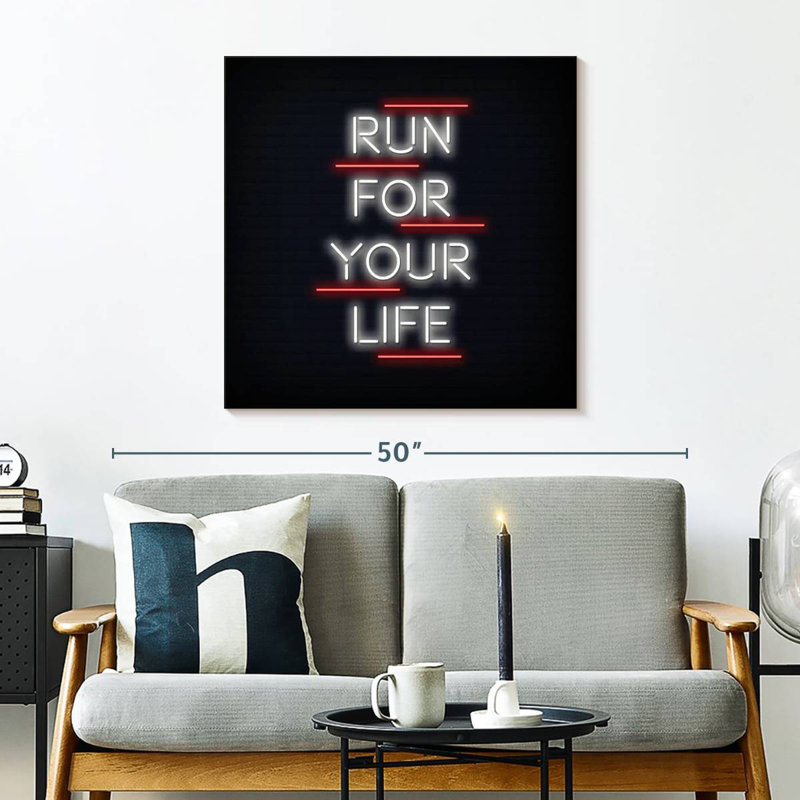 Tergel Neon Run For Your Life, H 30 po x l 30 po