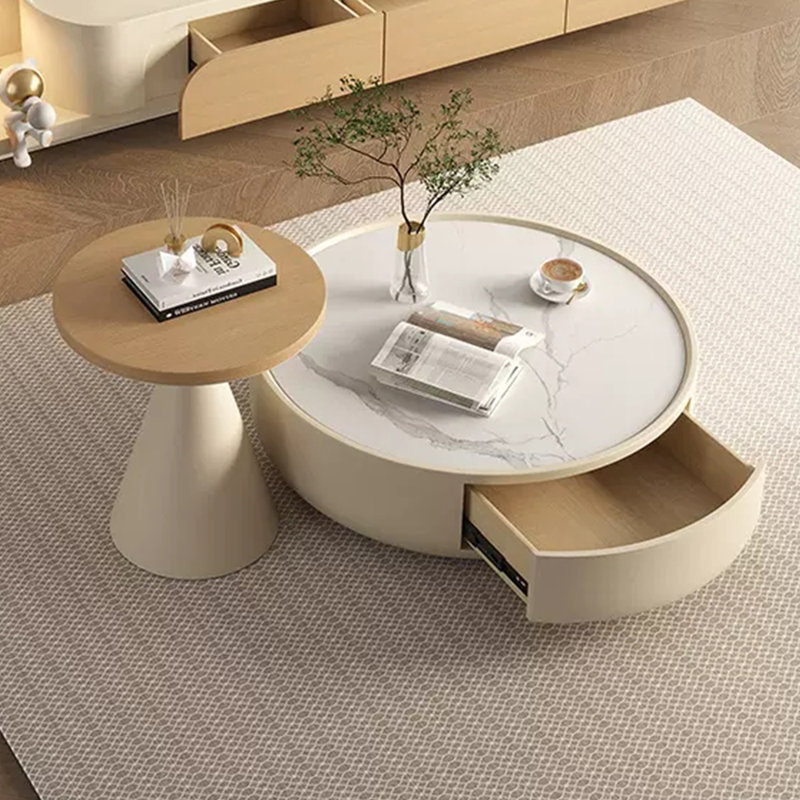 Table de bout en pierre frittée de style italien