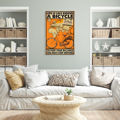 Life Is Like Riding A Bicycle - 1 Piece Rectangle " Life Is Like Riding A Bicycle "