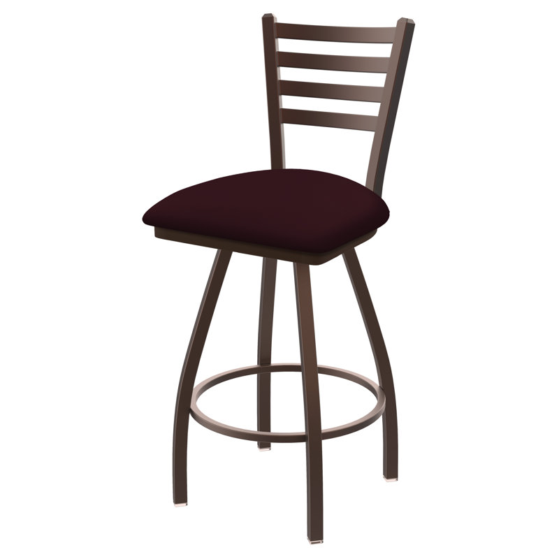 Tabouret de bar pivotant de 36" Evers, Bronze, Vinyle - bordeaux Canter, Tabouret de bar (siège d’une hauteur de 30 po)