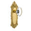 Victorian Plate with Oval Clear Crystal Door Knob-1120809541