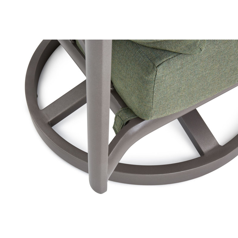 Outdoor Swivel Lounge Chair, Green, Brown