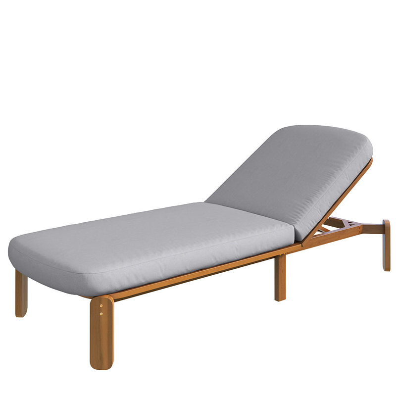 Outdoor Chaise Lounge Adjustable Patio Chaise Outdoor Reclining Chair Pool Lounge Chair with Adjustable Backrest for Patio, Poolside or Beach