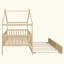 Lit en bois avec lit gigogne simple