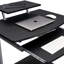 Chariot d'ordinateur compact avec rangement, graphite