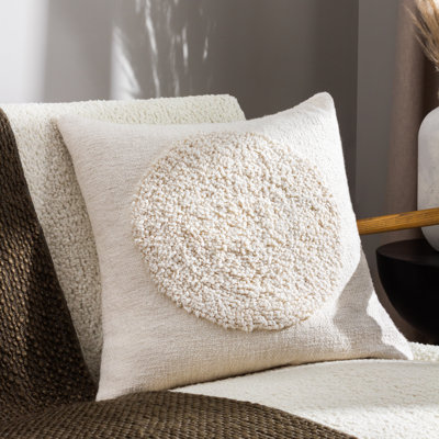 Mikelyn Cream Square Throw Cushion