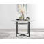 Adler Round Dining Table Set with Shelf & 4 Soft Touch Faux Leather Dining Chairs-87425114-87425113