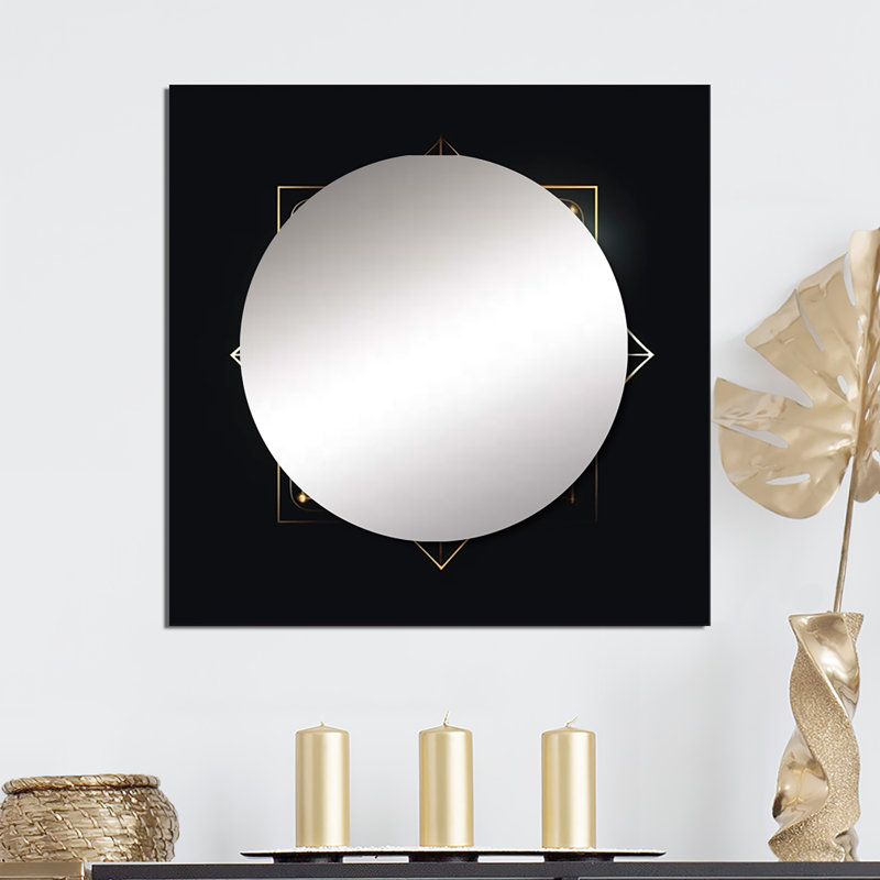 Meritta - Miroir mural géométrique moderne pour chambre à coucher, 36 po x 36 po