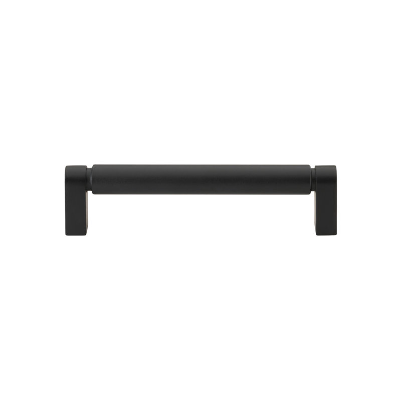 Poignée barre 5-1 / 16 "128mm Center to Center Smooth_10, Noir mat
