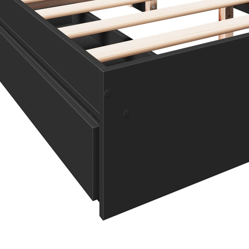 Greger Bed, 150 x 200cm, Black