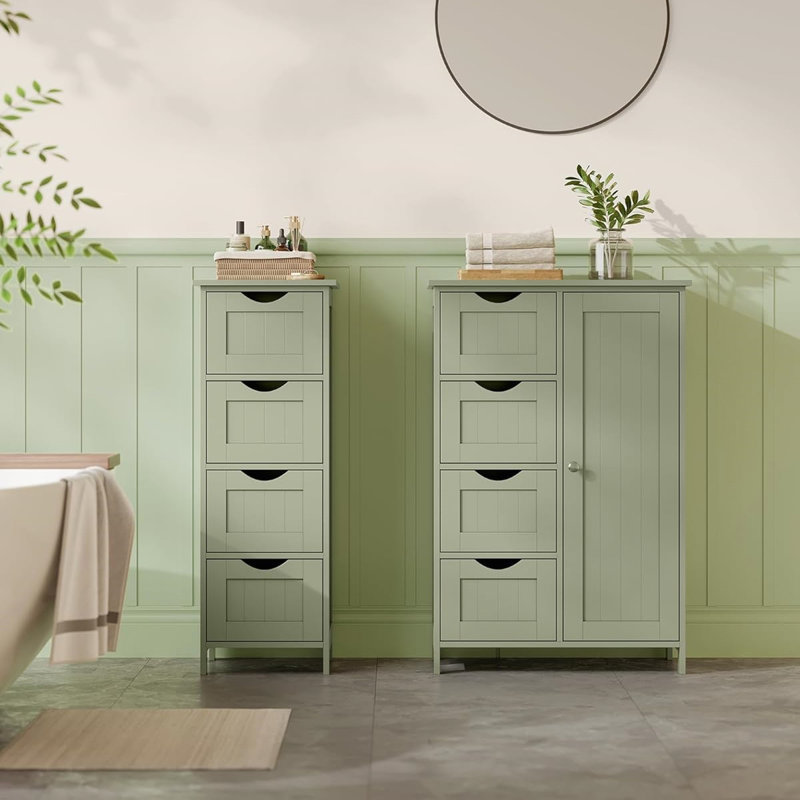 Solid Wood Freestanding Bathroom Cabinet