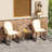 2-Person Outdoor Boho Wicker Rocking Bistro Set
