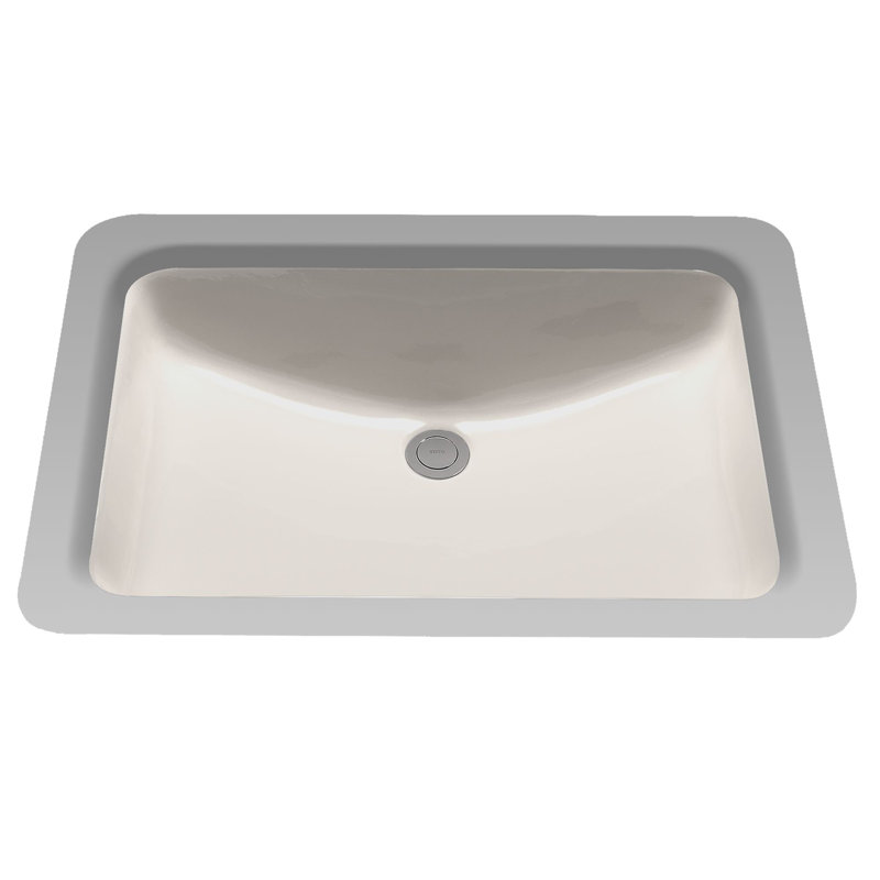 Grand lavabo de salle de bain rectangulaire encastrable 21-1 / 4 "x 14-3 / 8" avec CEFIONTECT TOTO®, beige Sedona