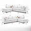 Canapé modulaire Malone (sans repose-pieds), blanc-824835905