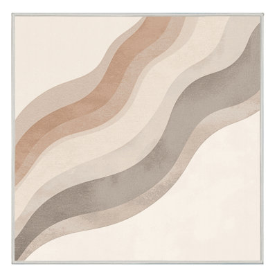 Machine Washable Pantelis Minimalist Ombre Rug in Beige – White Binding