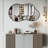 Asymmetrical Wall Mirror 26x46 Inch, Irregular Metal Framed Bathroom Vanity Mirror for Living Room, Bedroom, Entryway, Black-1378500638-1378500625