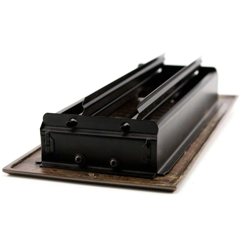 Registre de plancher en bronze antique, 6 po x 14 po