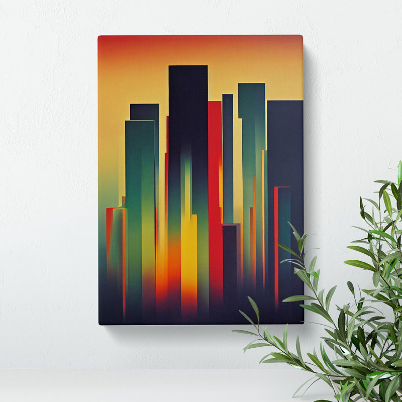 Wondrous City Skyline Abstract - Wrapped Canvas, 76cm H x 50cm W x 3cm D