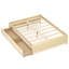 Lit plateforme double en bois avec 2 tiroirs de rangement roulants-545534919