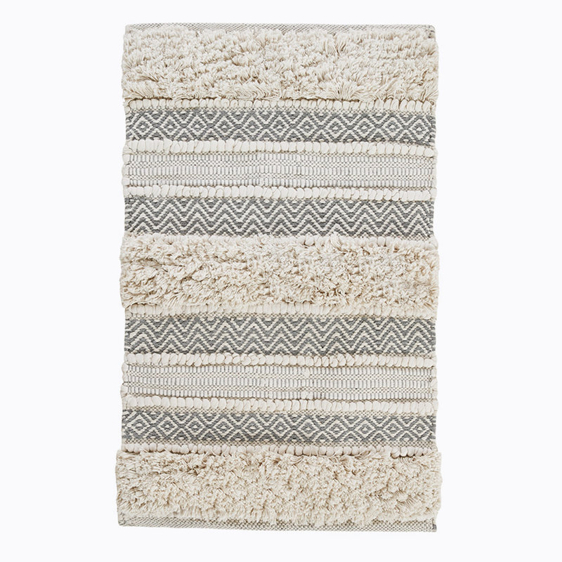 Brunsville Non-Slip Bath Rug, Gray