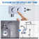 10 Inch All Metal Rainfall Shower Head with Handheld Combo, Push Button Switches