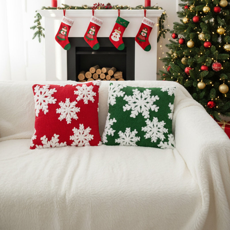 Abstract Red + Green Backrest Cushion