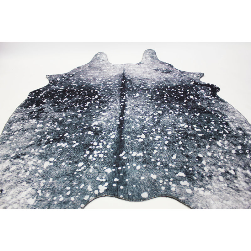Tapis gris à imprimé animal Boun