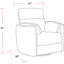 Fauteuil inclinable standard pivotant en cuir de 40 po Bre-418365293