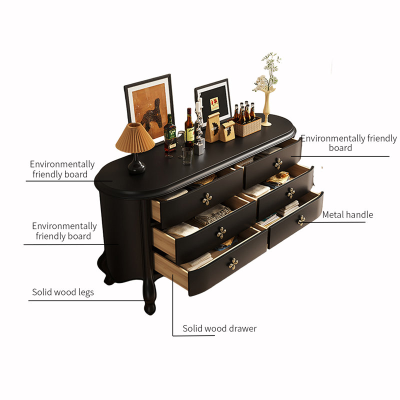 Akhiya 55.12'' W 6 - Drawer Dresser
