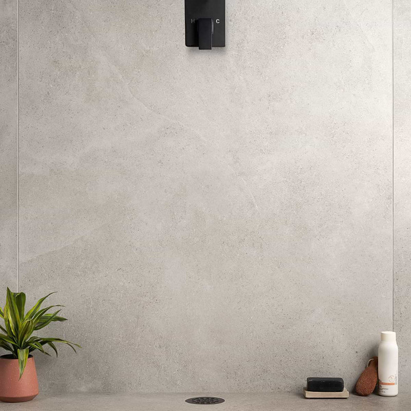 New Rock 48x48 Matte Porcelain Tile, Fumo Light Gray