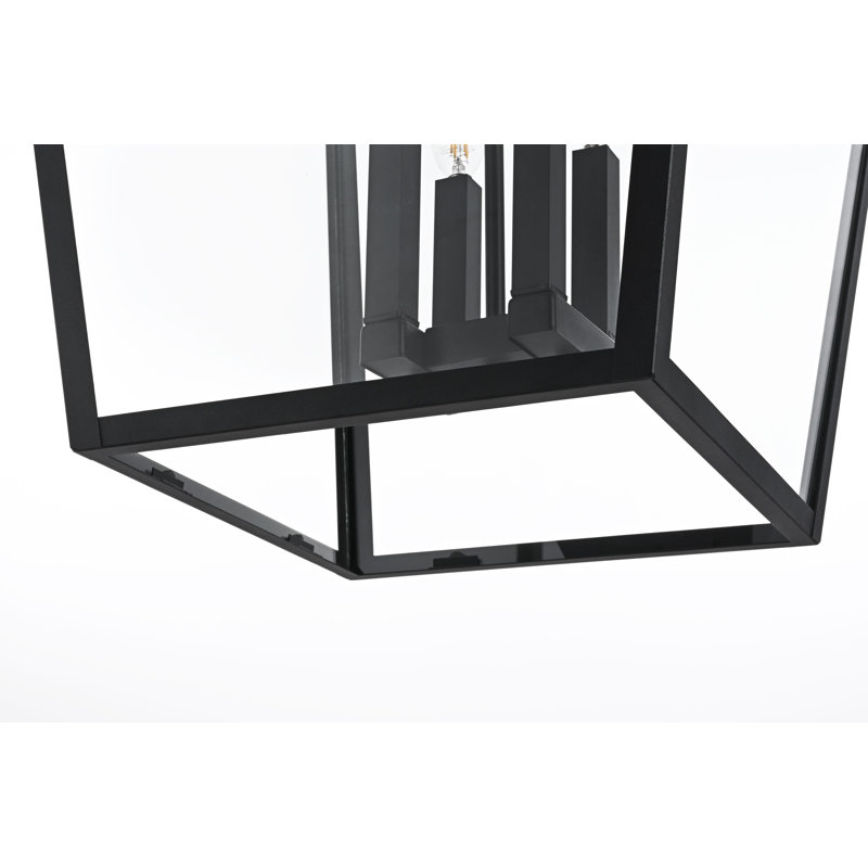 Miyashiro Outdoor Pendant in Black, 27" H x 20" W x 20" D