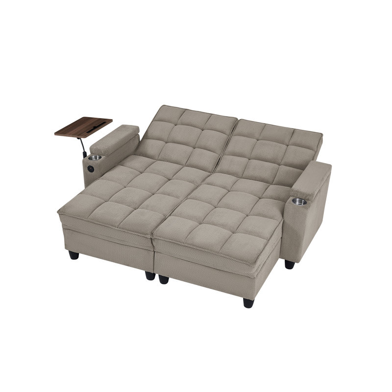 Storage Sleeper Sofas, Adjustable Wood Frame, Modern Tufted For Home