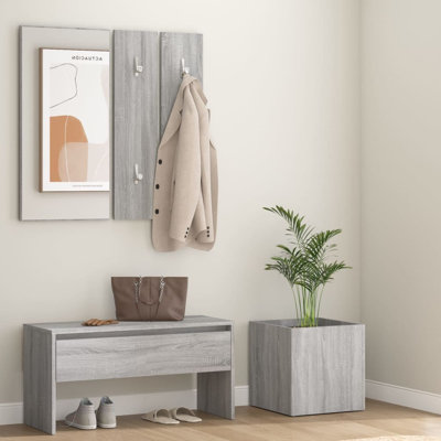 vidaXL Hallway Furniture Set Engineered Wood