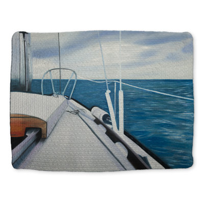 Coastal Braided Polyester Placemat - Sail on the Water Decor