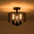 Hiltner 3 - Light 11.81" Semi-Flush Drum Chandelier