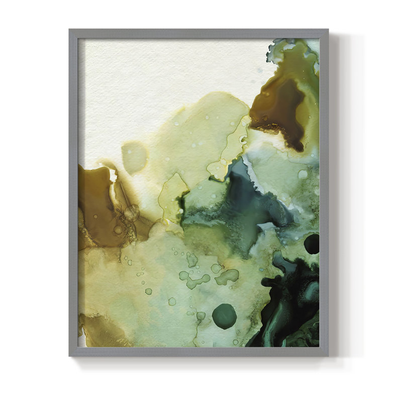 «Water and Earth II», reproduction encadrée - bois massif, Gris, H 10 po x l 8 po