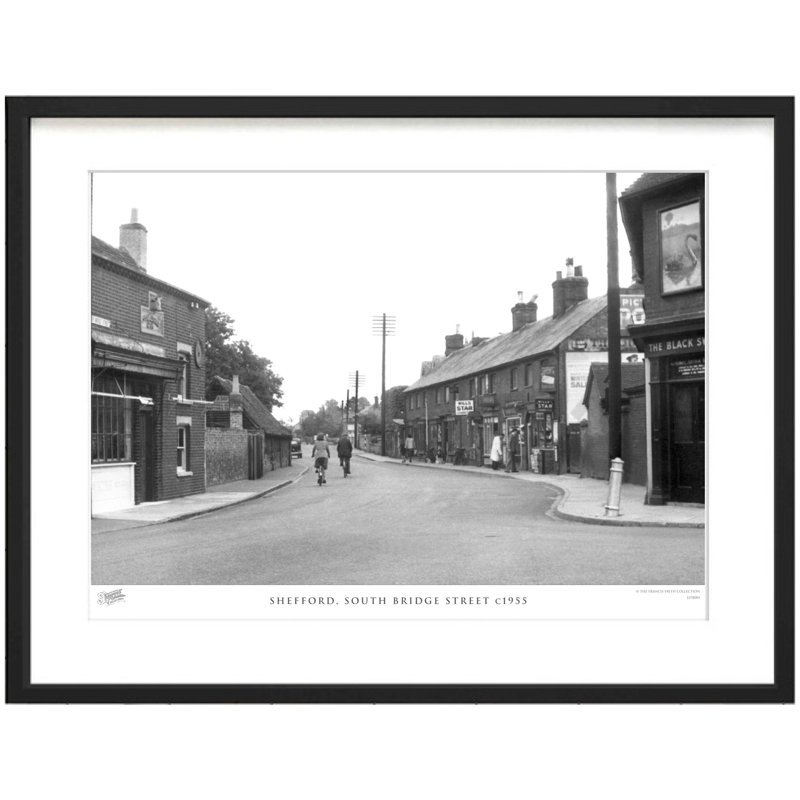 Shefford, South Bridge Street C1955 - Single Picture Frame Print, 28cm H X 36cm W x 2cm D